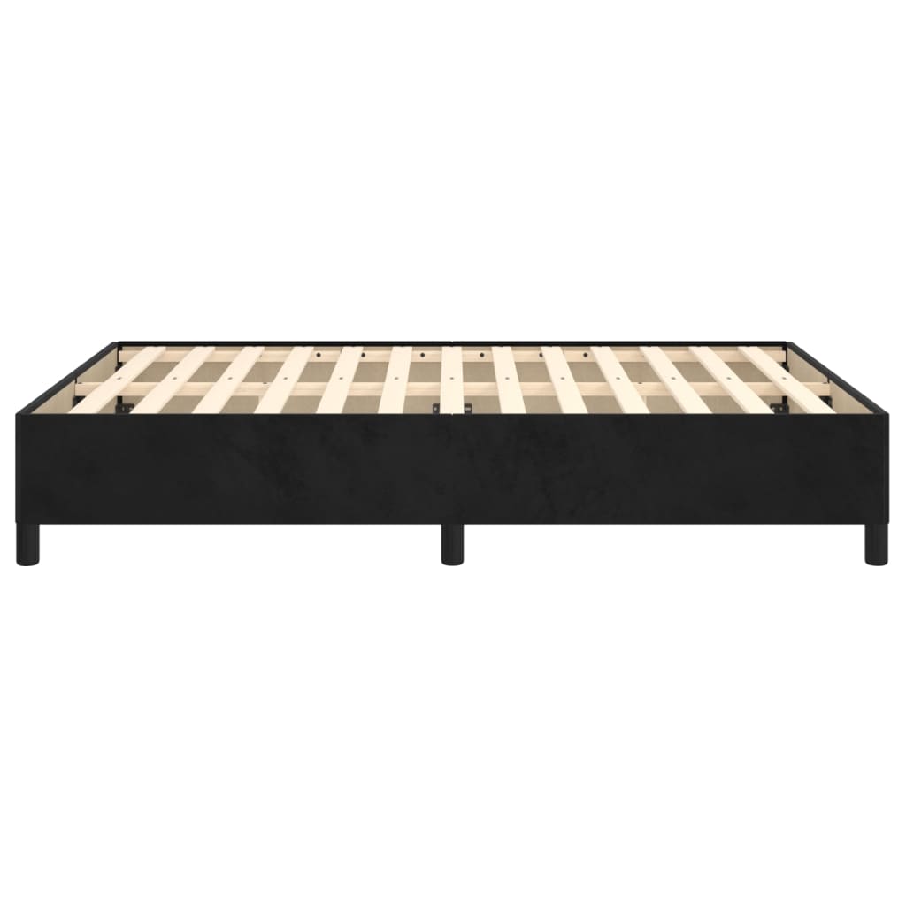 vidaXL Cadre de lit sans matelas noir 140x190 cm velours