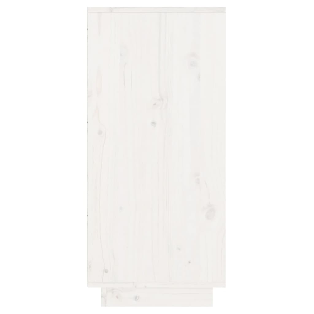 vidaXL Armoire console Blanc 60x34x75 cm Bois de pin solide