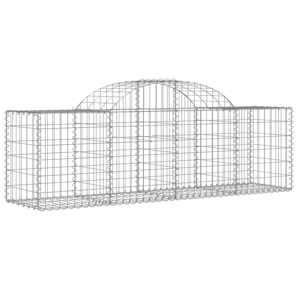 vidaXL Paniers à gabions arqués 9 pcs 200x50x60/80 cm Fer galvanisé