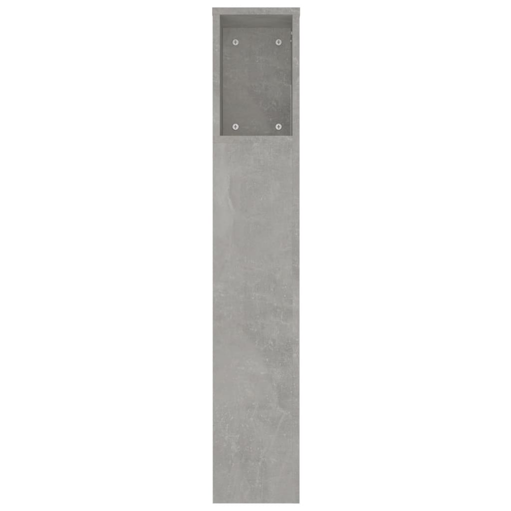 vidaXL Armoire de tête de lit Gris béton 220x18,5x104,5 cm