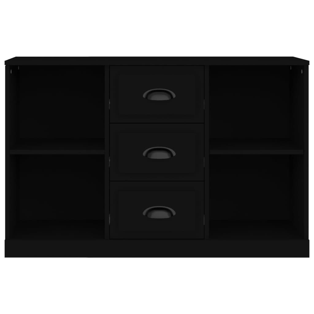 vidaXL Buffet noir 104,5x35,5x67,5 cm bois d'ingénierie