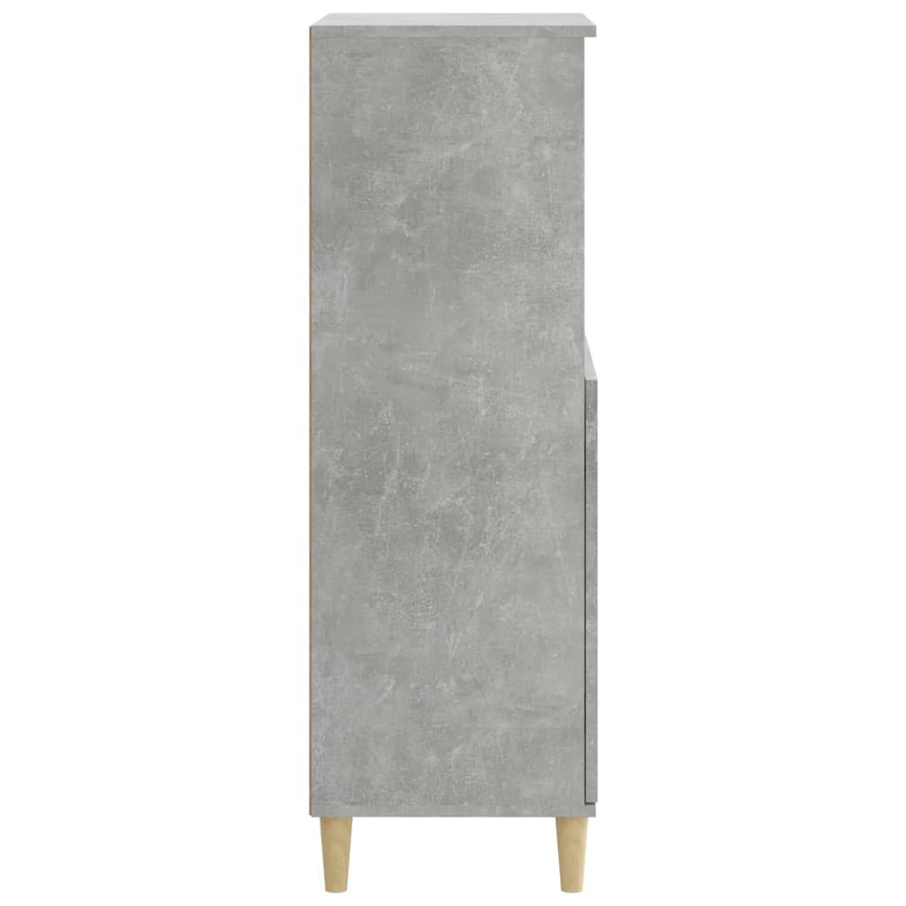 vidaXL Buffet haut Gris béton 60x36x110 cm Bois d'ingénierie