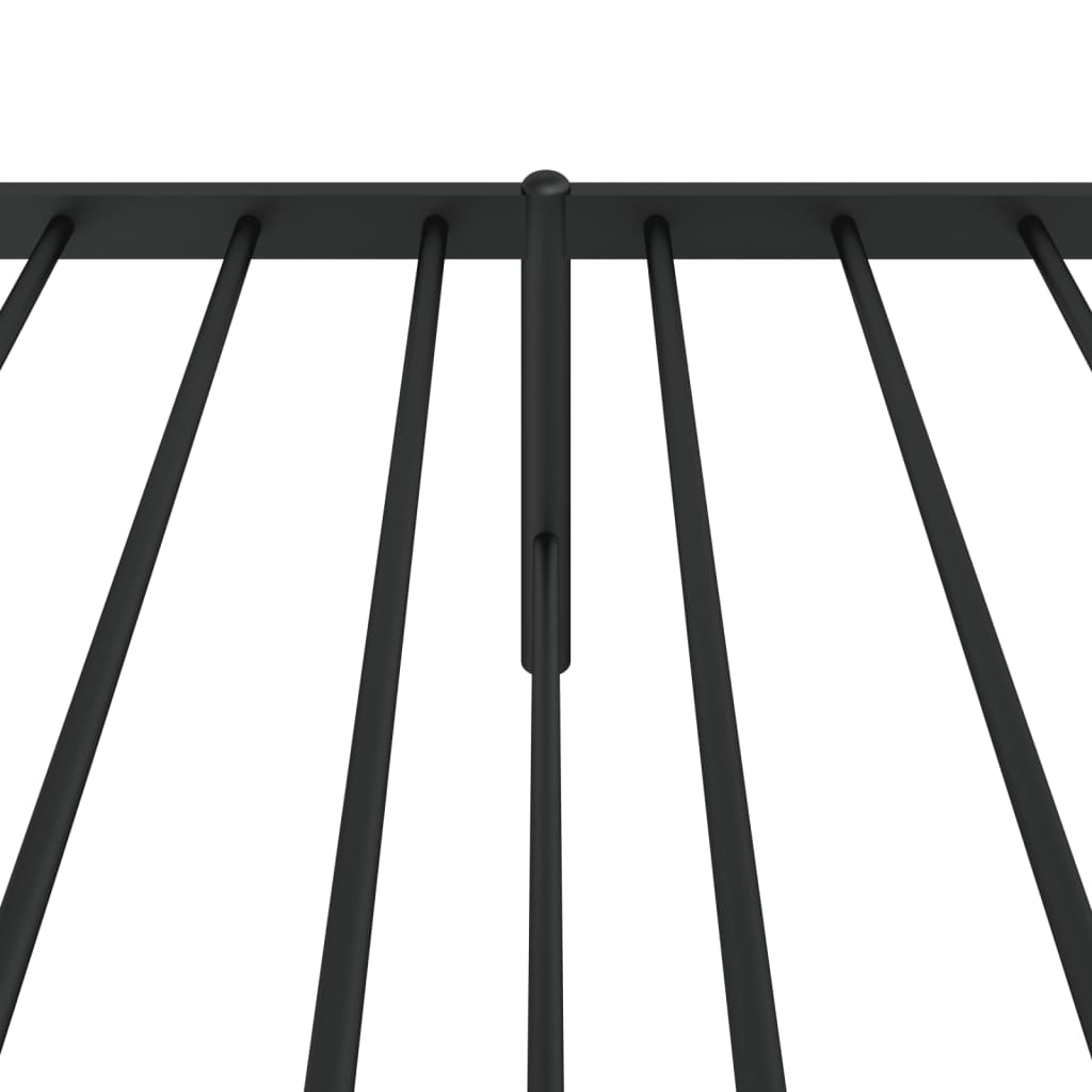 vidaXL Cadre de lit métal sans matelas avec tête de lit noir 100x200cm