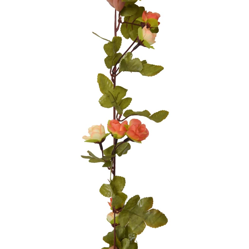 vidaXL Guirlandes de fleurs artificielles 6 pcs rouge vif 215 cm
