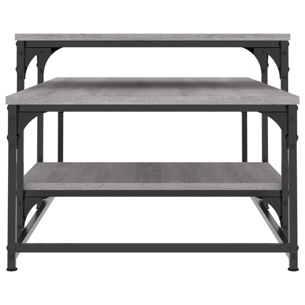 vidaXL Table basse sonoma gris 102x60x45 cm bois d'ingénierie