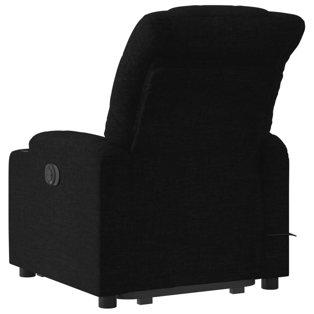 vidaXL Fauteuil inclinable de massage électrique Noir Tissu