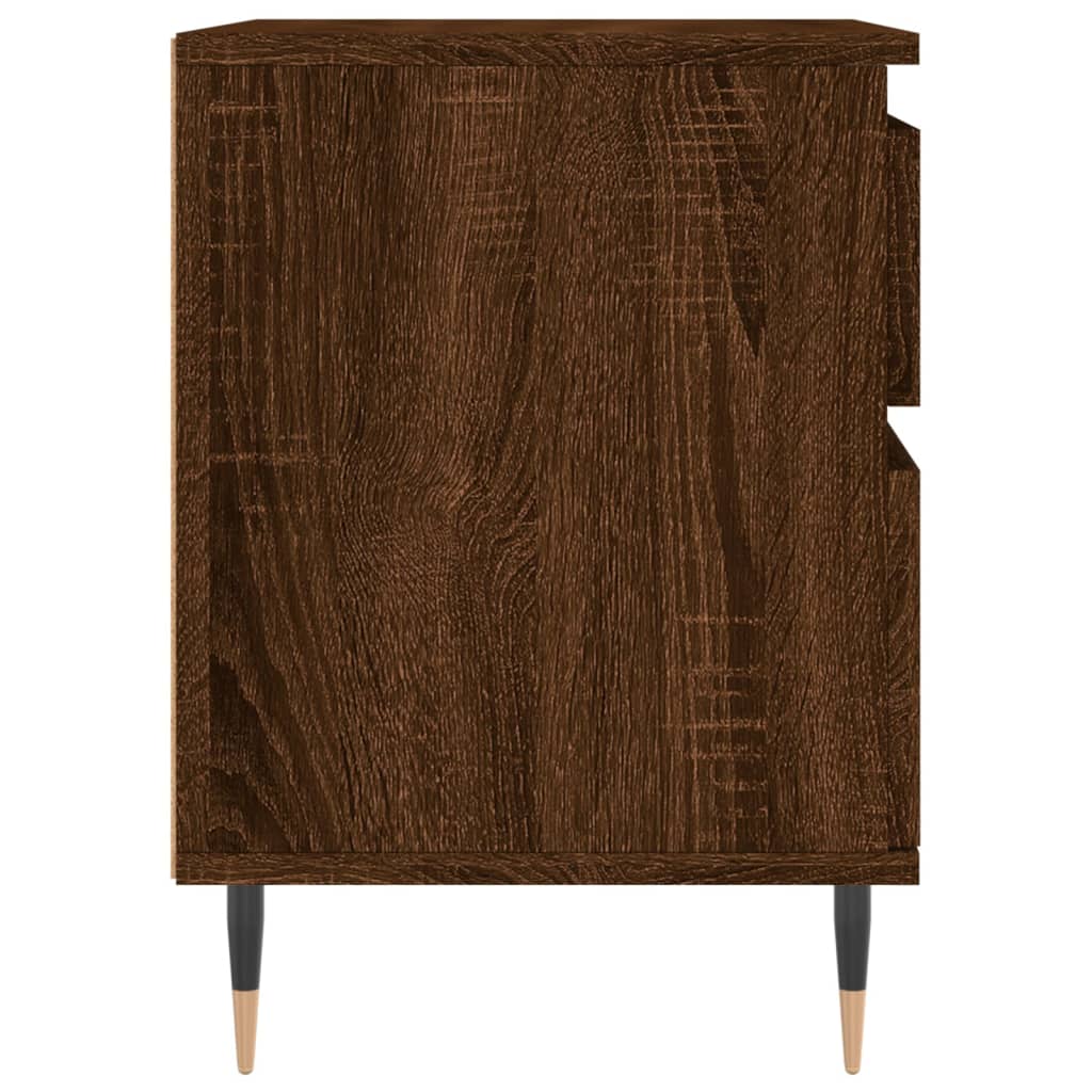 vidaXL Table de chevet chêne marron 40x35x50 cm bois d’ingénierie