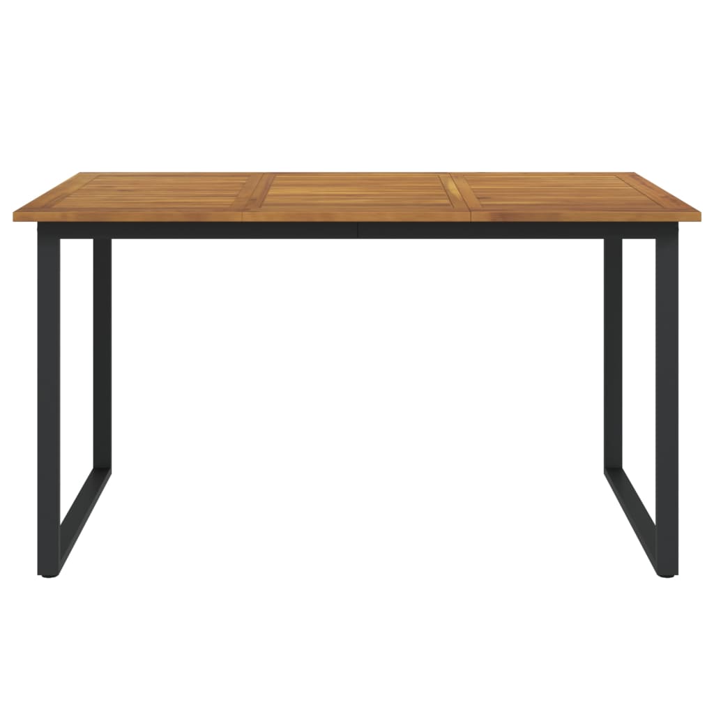 vidaXL Table de jardin et pieds en forme de U 140x80x75 cm bois acacia