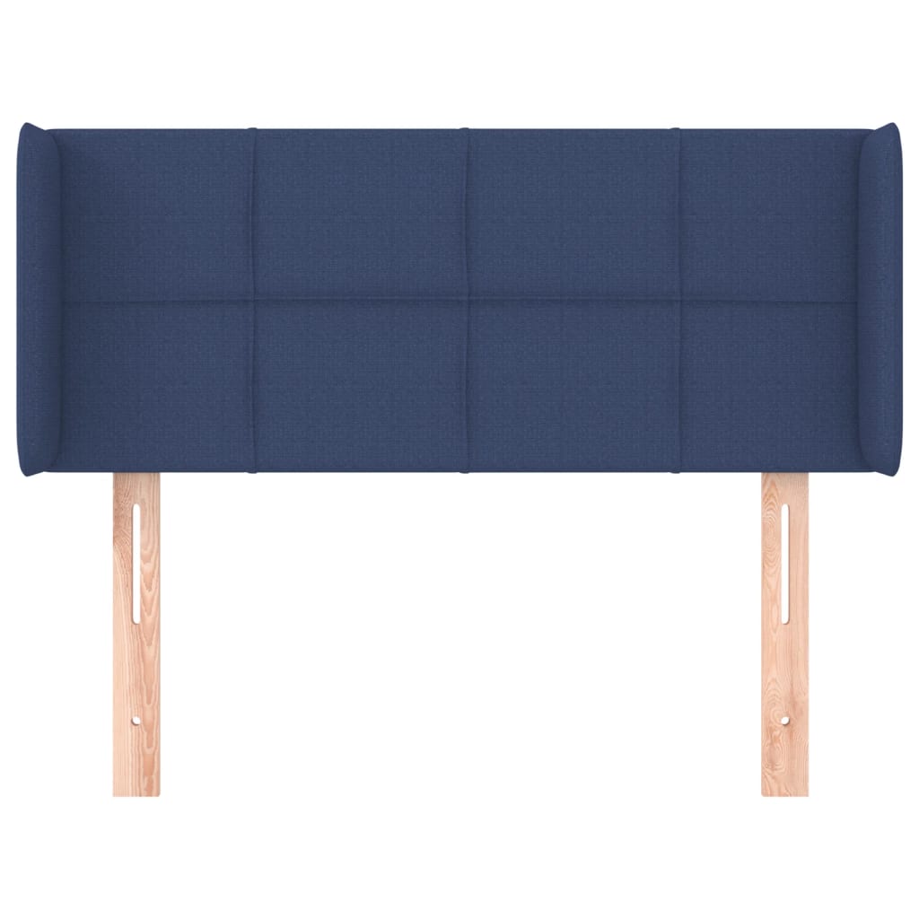 vidaXL Tête de lit avec oreilles Bleu 83x16x78/88 cm Tissu