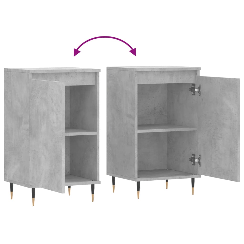 vidaXL Buffet gris béton 40x35x70 cm bois d'ingénierie