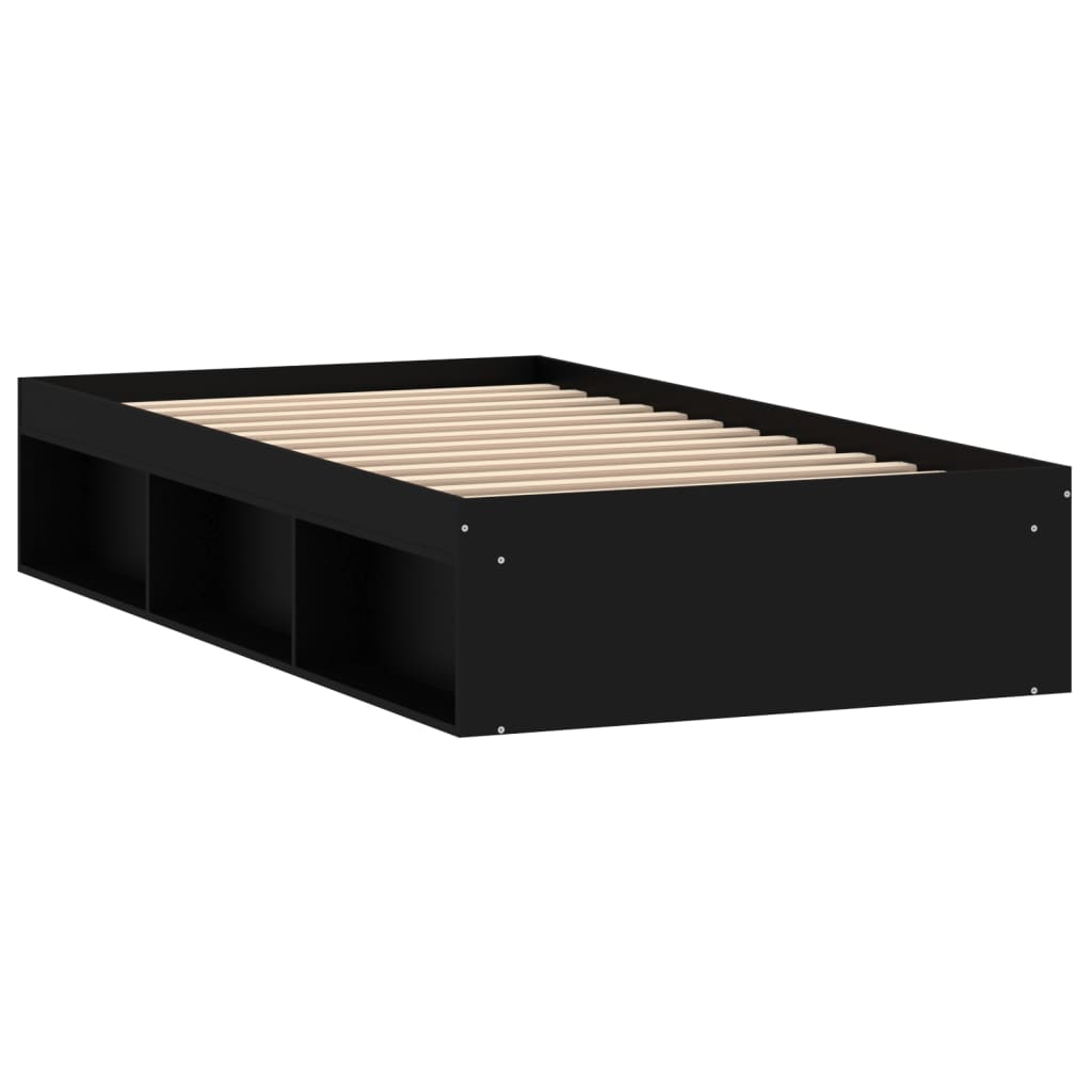 vidaXL Cadre de lit sans matelas noir 100x200 cm