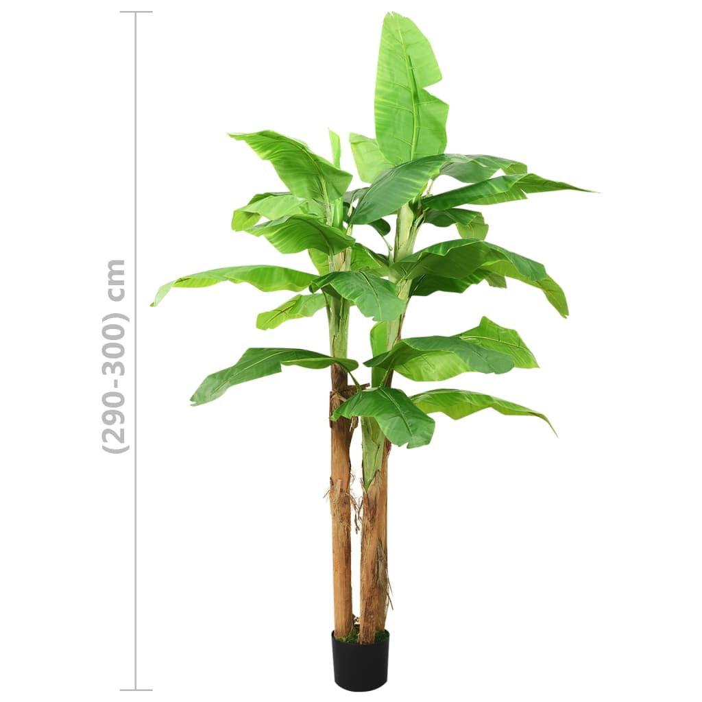 vidaXL Bananier artificiel avec pot 300 cm Vert