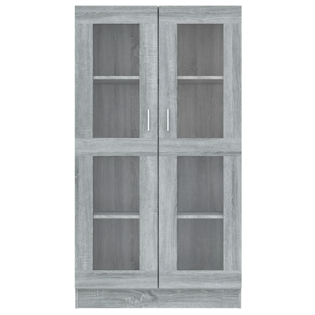 vidaXL Armoire à vitrine Sonoma gris 82,5x30,5x150cm Bois d'ingénierie