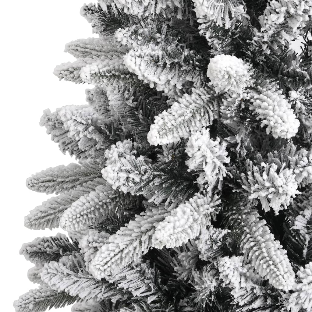vidaXL Sapin de Noël artificiel avec neige floquée 210 cm PVC et PE