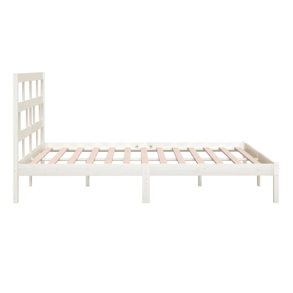 vidaXL Cadre de lit Blanc Bois de pin massif 200x200 cm