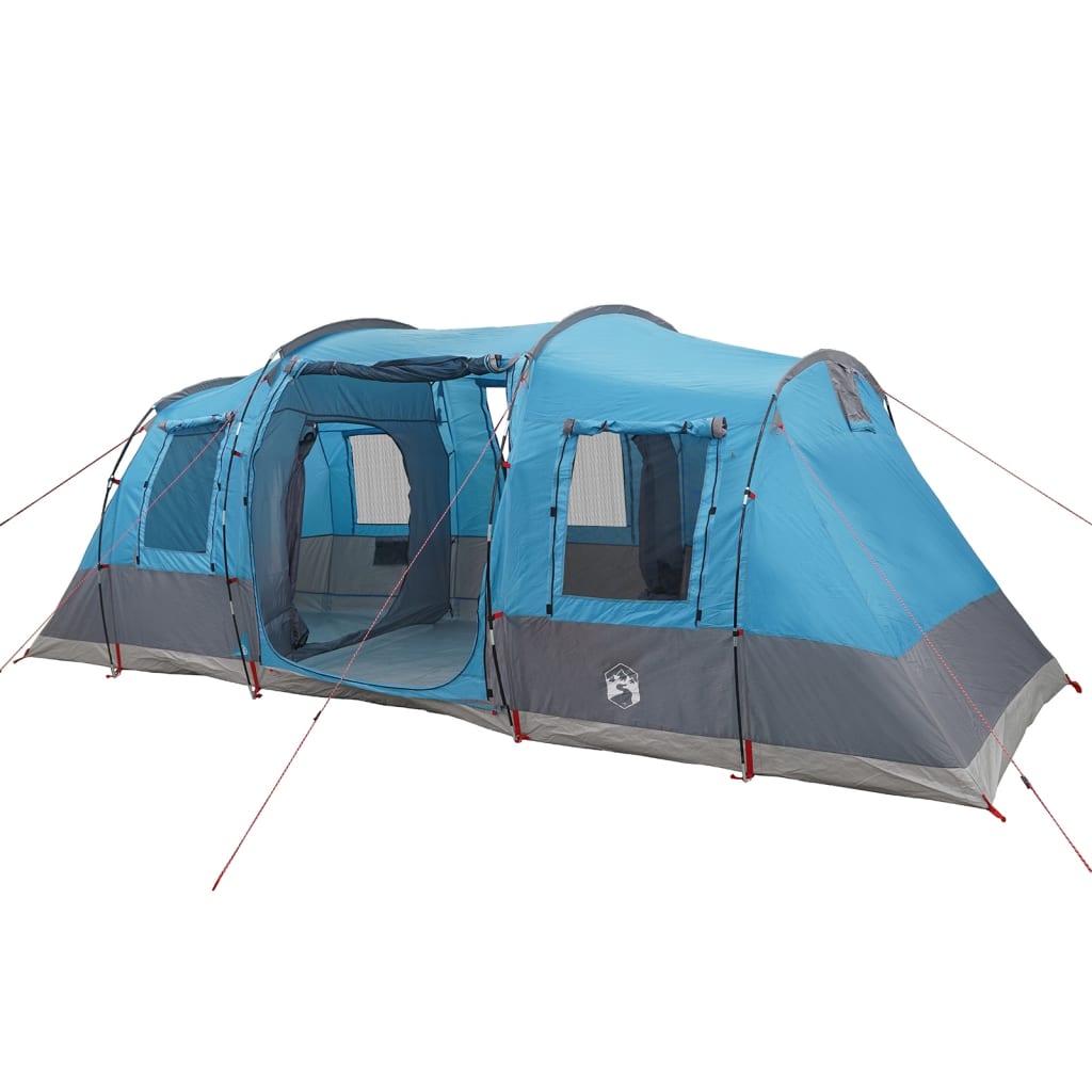 vidaXL Tente familiale tunnel 6 personnes bleu imperméable