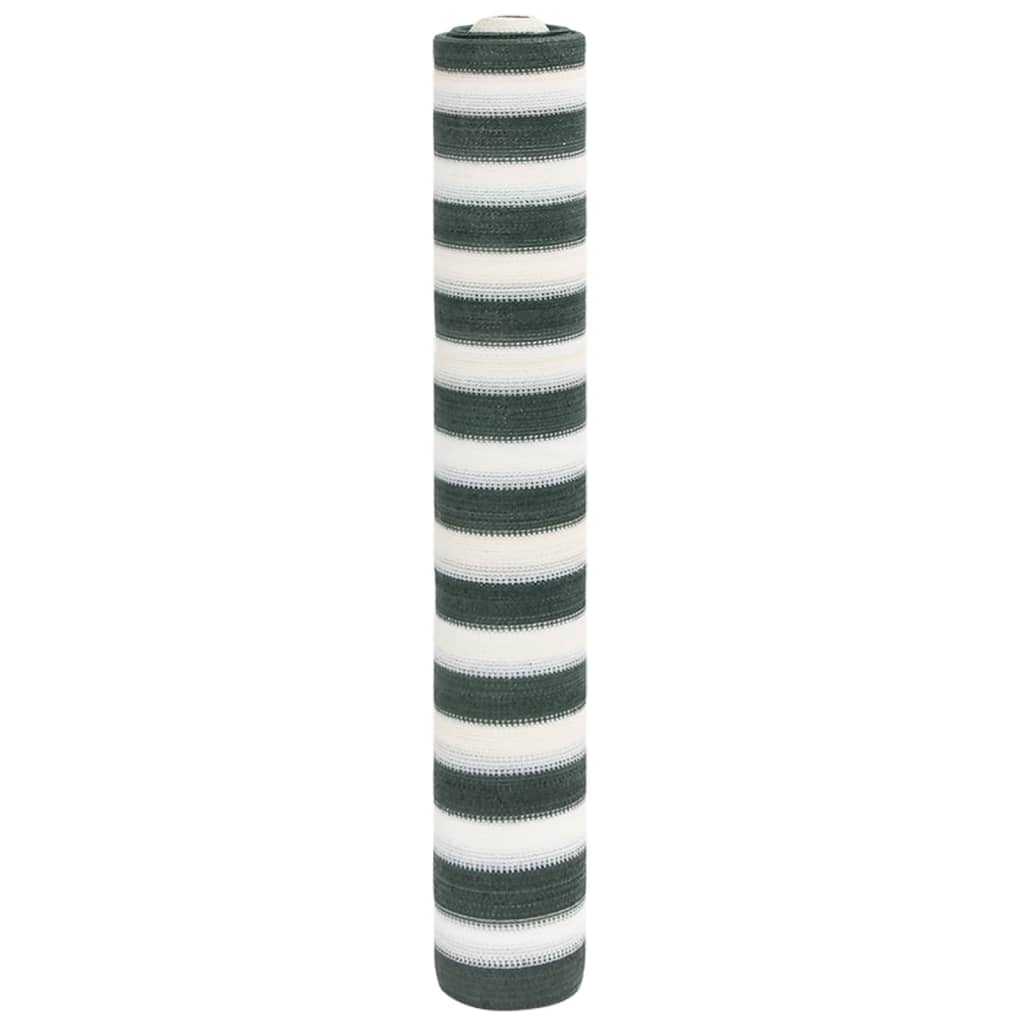 vidaXL Filet brise-vue vert et blanc 2x10 m PEHD 150 g/m²