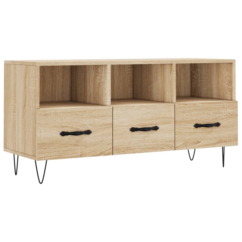 vidaXL Meuble TV chêne sonoma 102x36x50 cm bois d'ingénierie