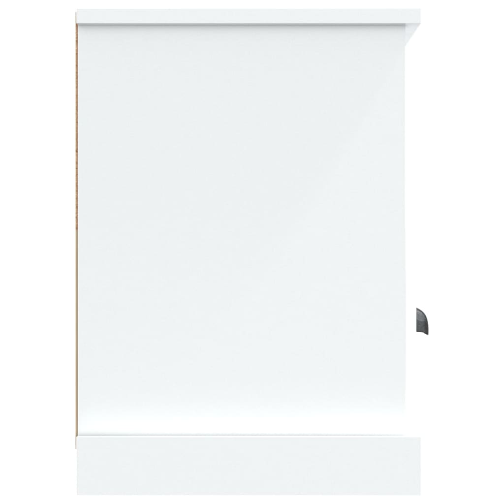 vidaXL Meuble TV blanc 100x35x50 cm bois d'ingénierie