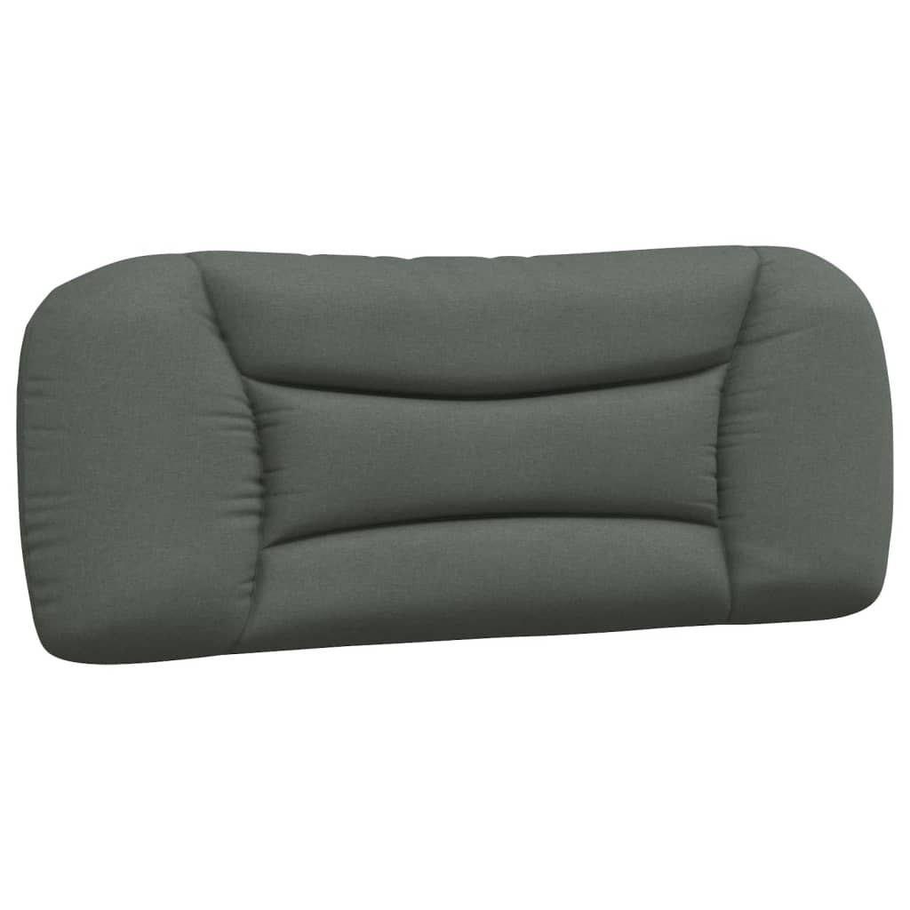 vidaXL Coussin de tête de lit gris foncé 100 cm tissu