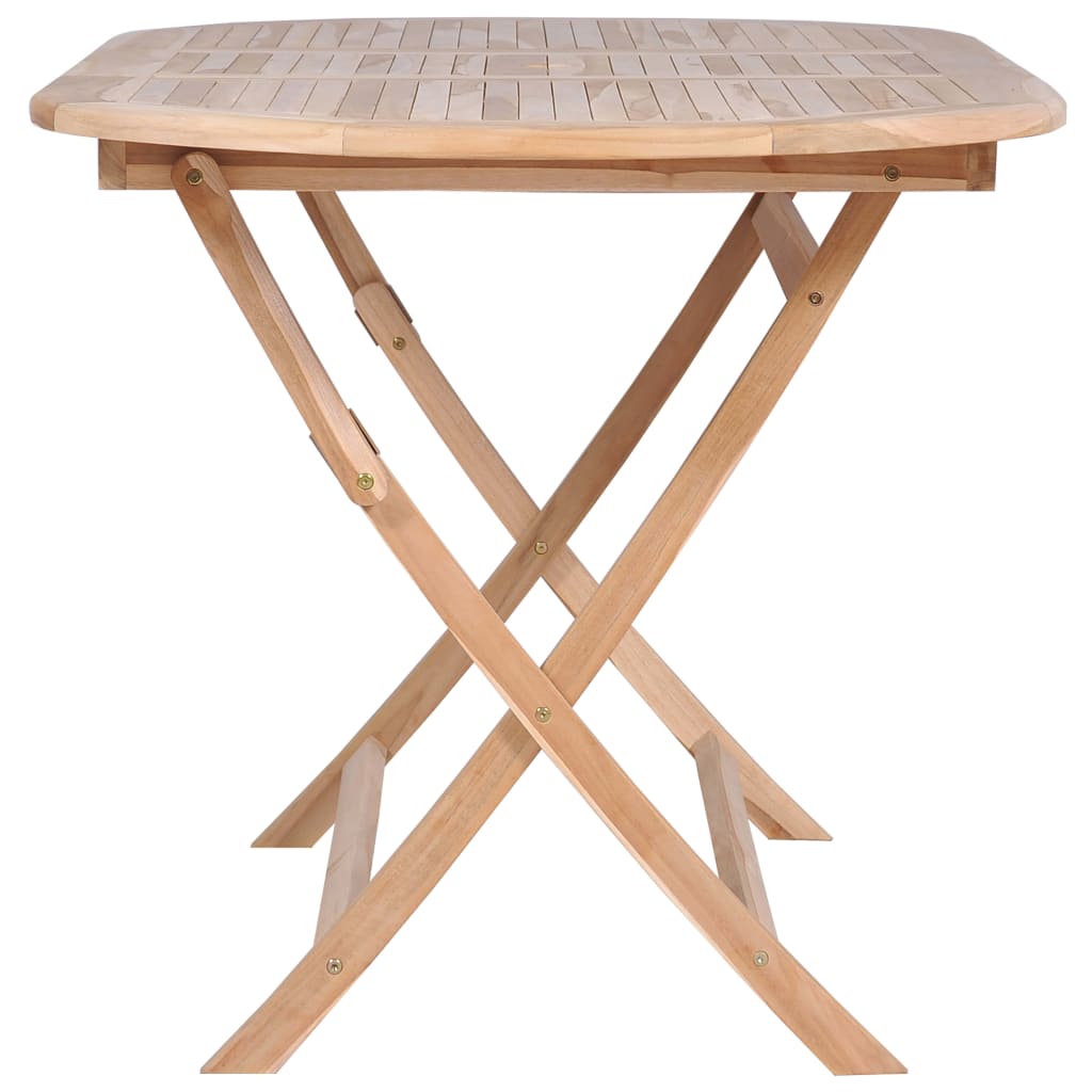 vidaXL Table pliable de jardin 160x80x75 cm Bois de teck solide