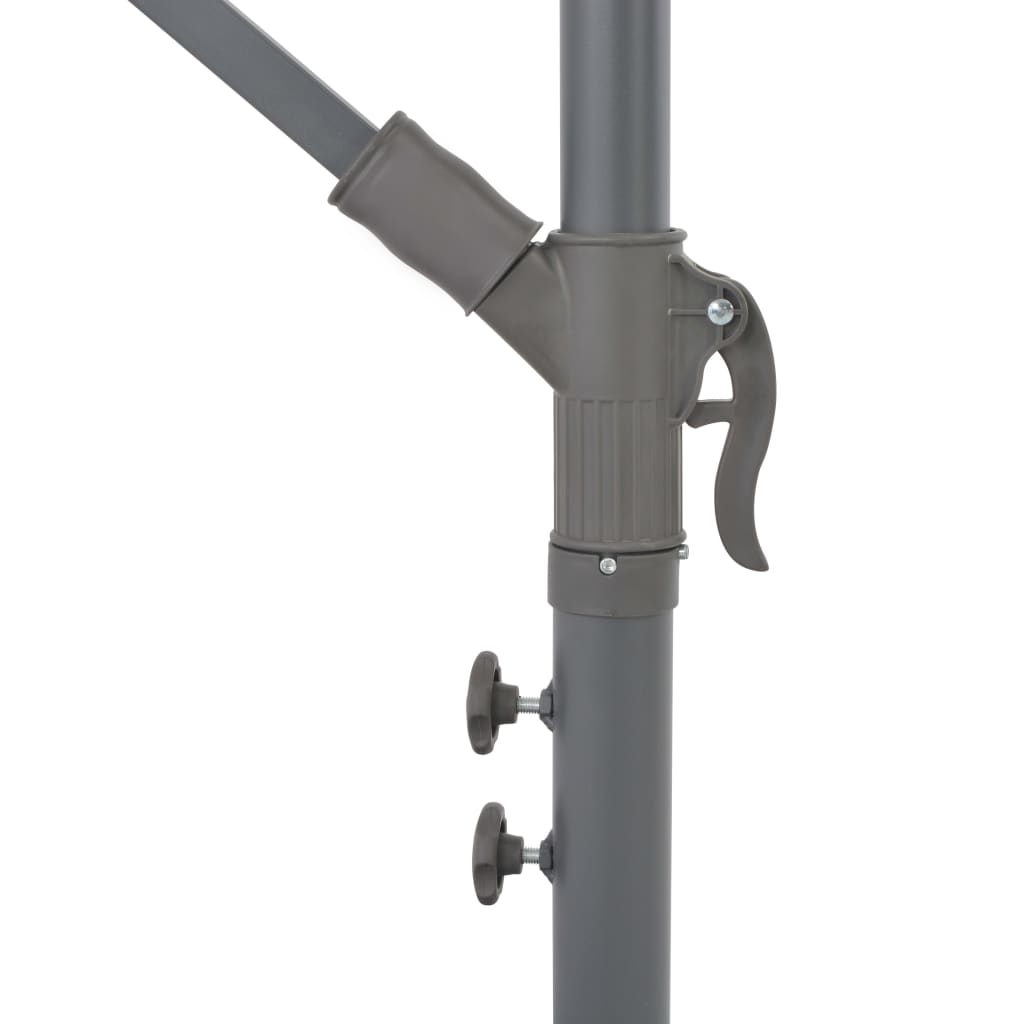 vidaXL Parasol en porte-à-feux avec poteau en aluminium 300 cm Taupe
