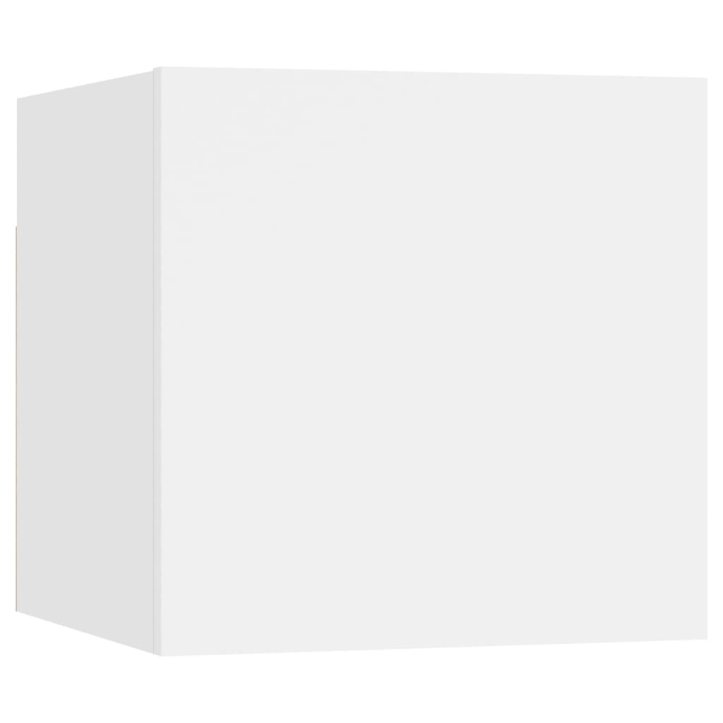 vidaXL Tables de chevet 2 pcs Blanc 30,5x30x30 cm Aggloméré