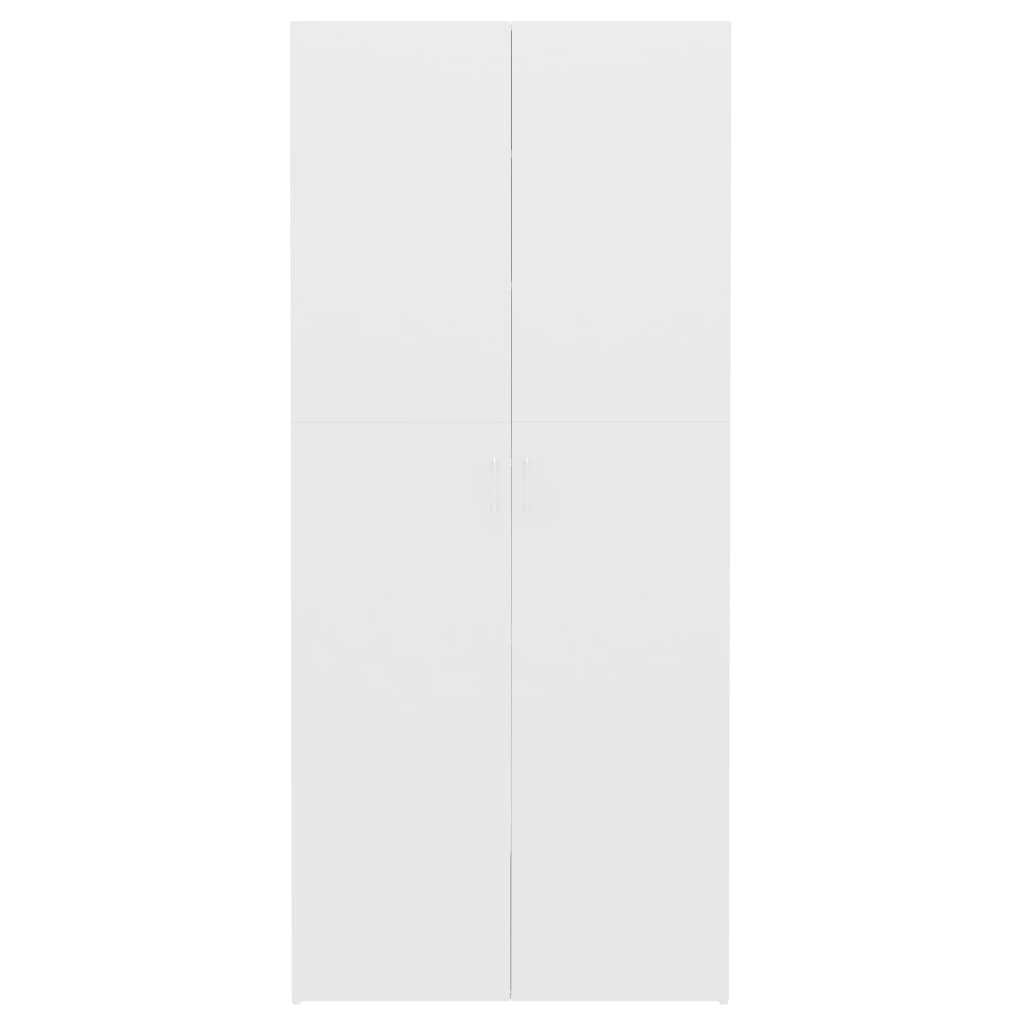 vidaXL Armoire à chaussures Blanc 80 x 35,5 x 180 cm Bois d'ingénierie