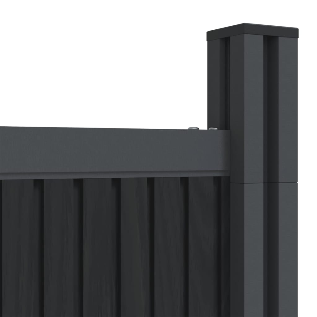 vidaXL Panneau de clôture gris 872x186 cm WPC