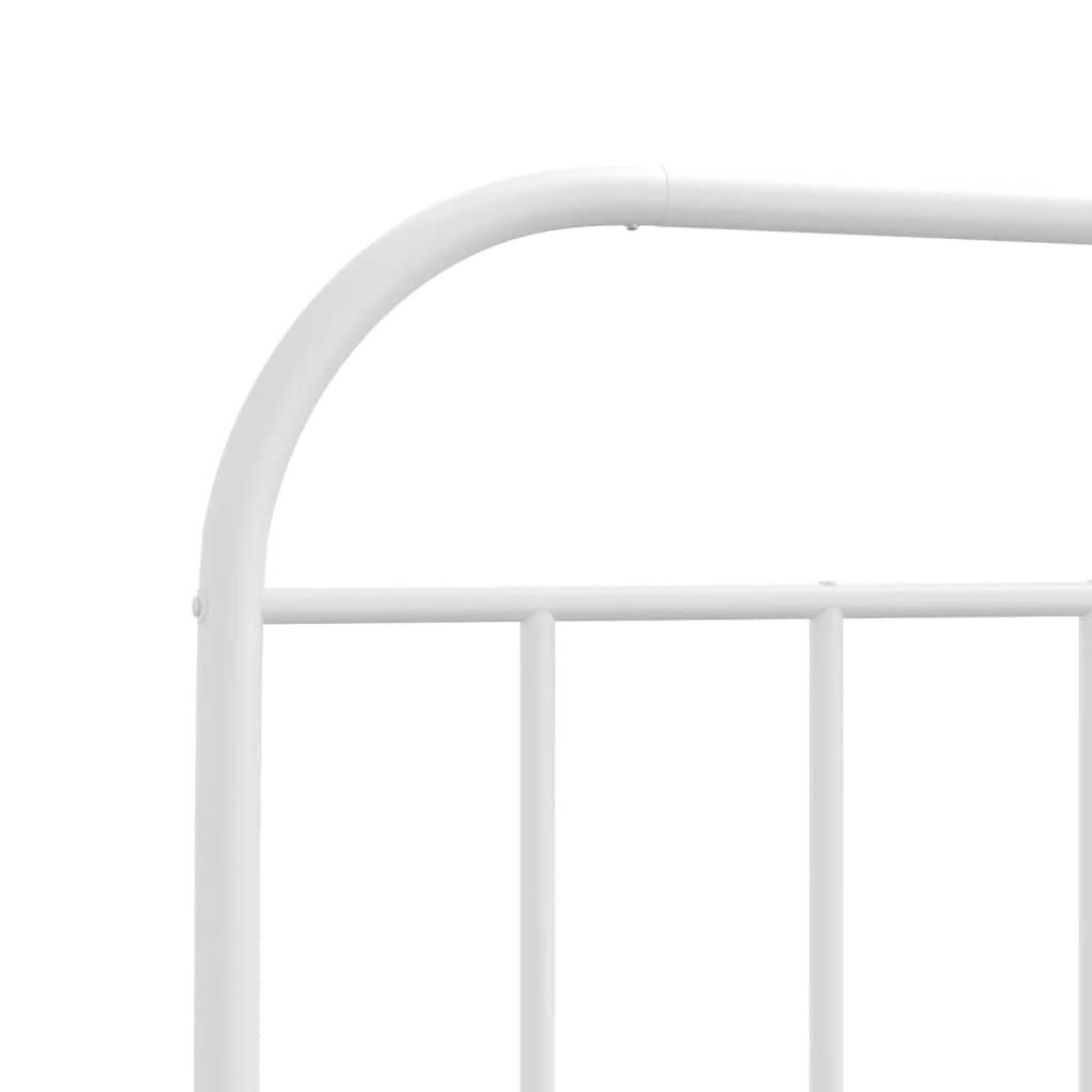 vidaXL Tête de lit métal blanc 160 cm