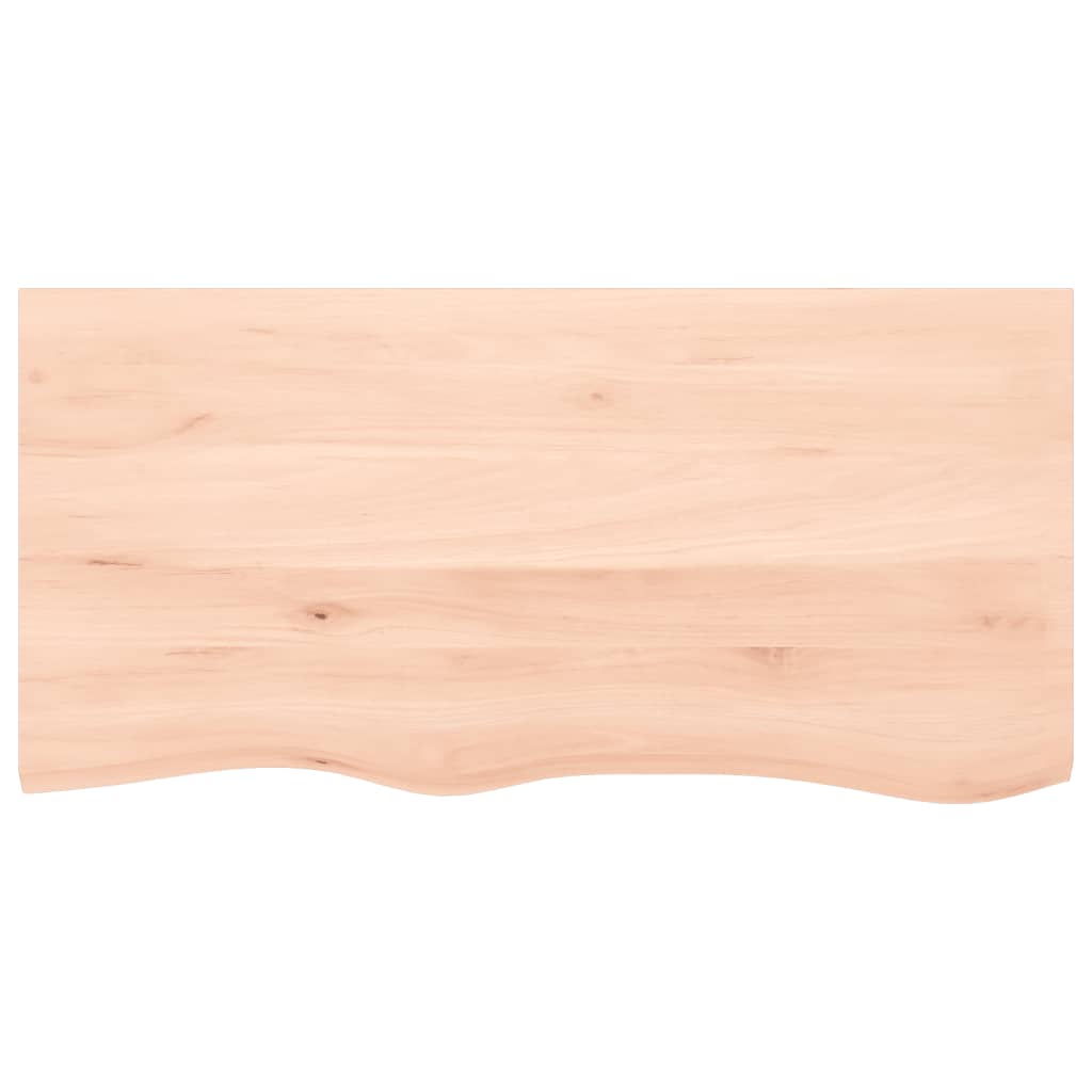 vidaXL Comptoir de salle de bain 100x50x(2-4)cm bois massif non traité