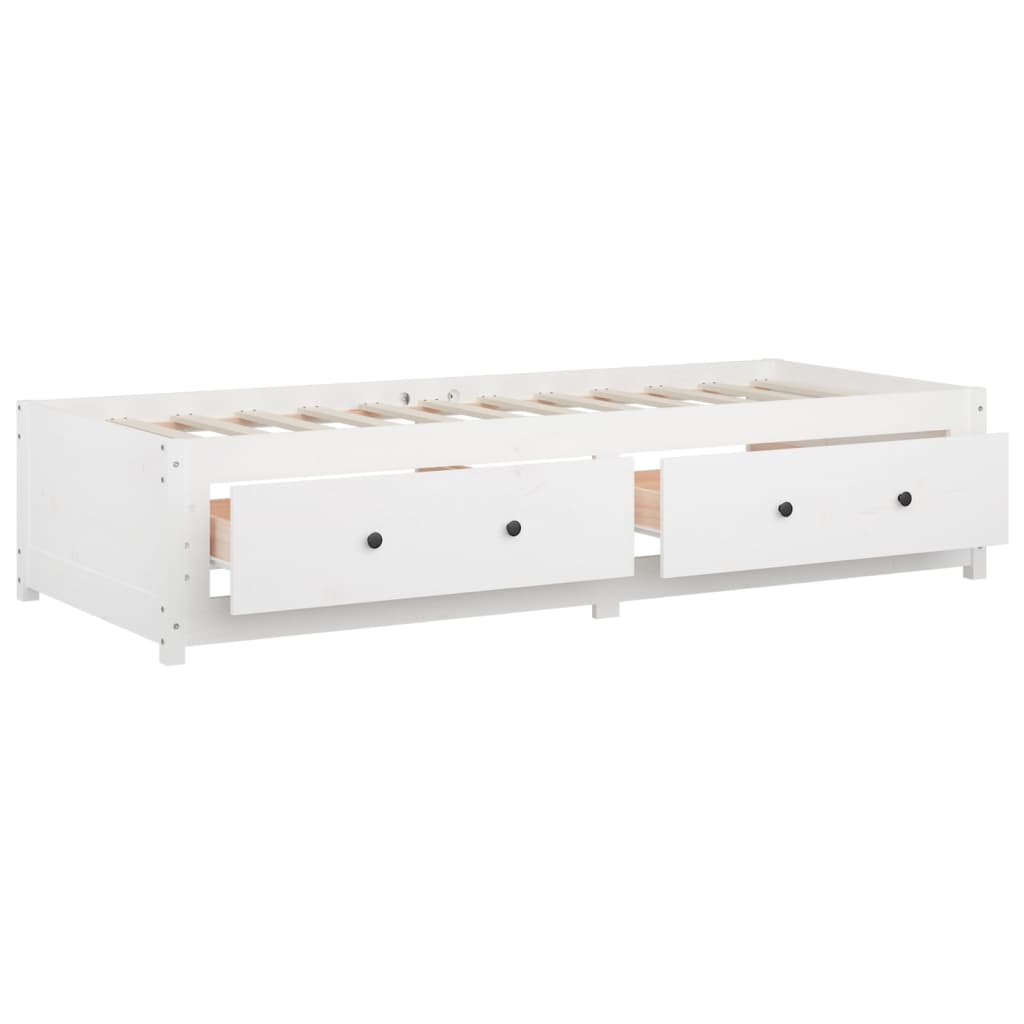 vidaXL Lit de jour sans matelas blanc 90x190 cm bois de pin massif