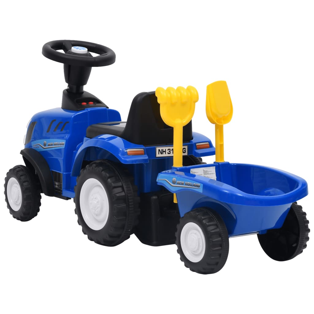 vidaXL Tracteur pour enfants New Holland Bleu