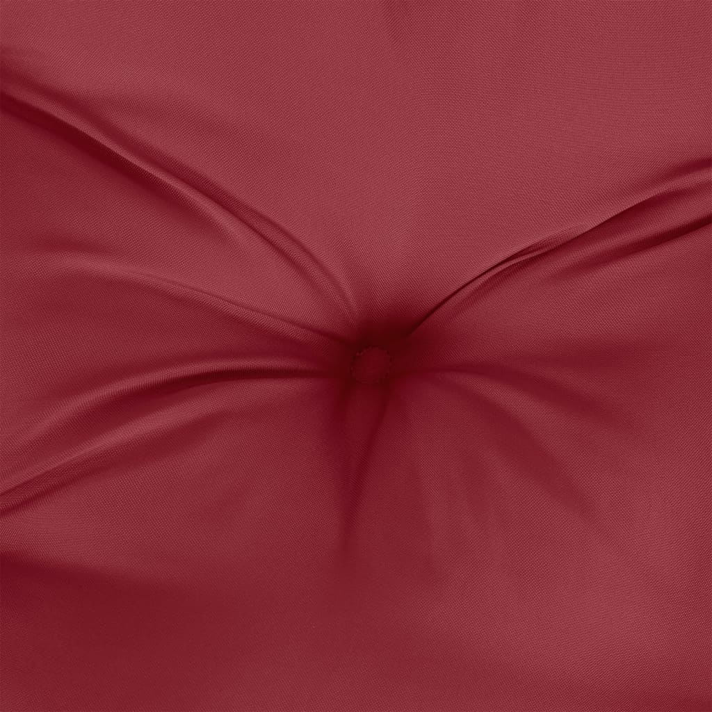 vidaXL Coussin de palette rouge bordeaux 50x40x12 cm tissu