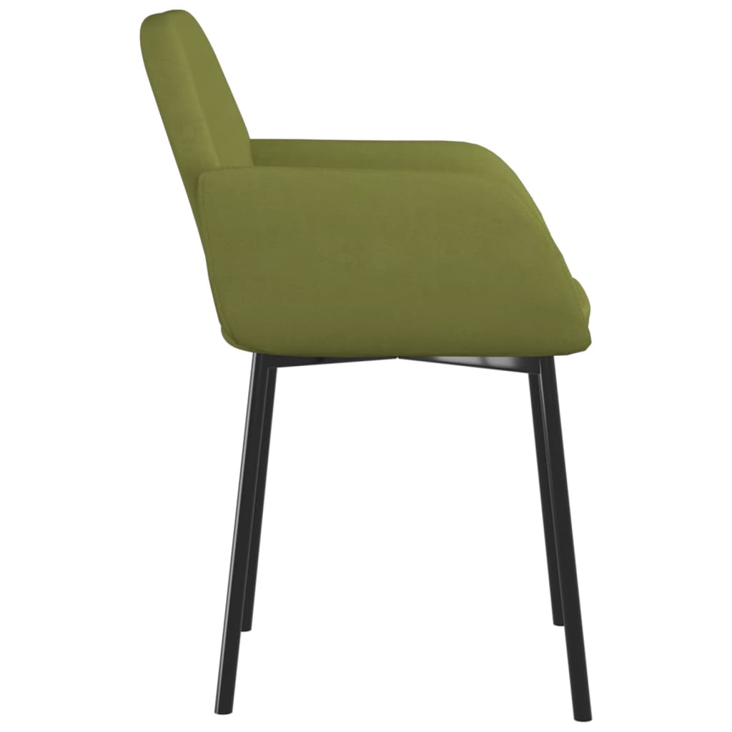 vidaXL Chaises à manger lot de 2 Vert clair Velours