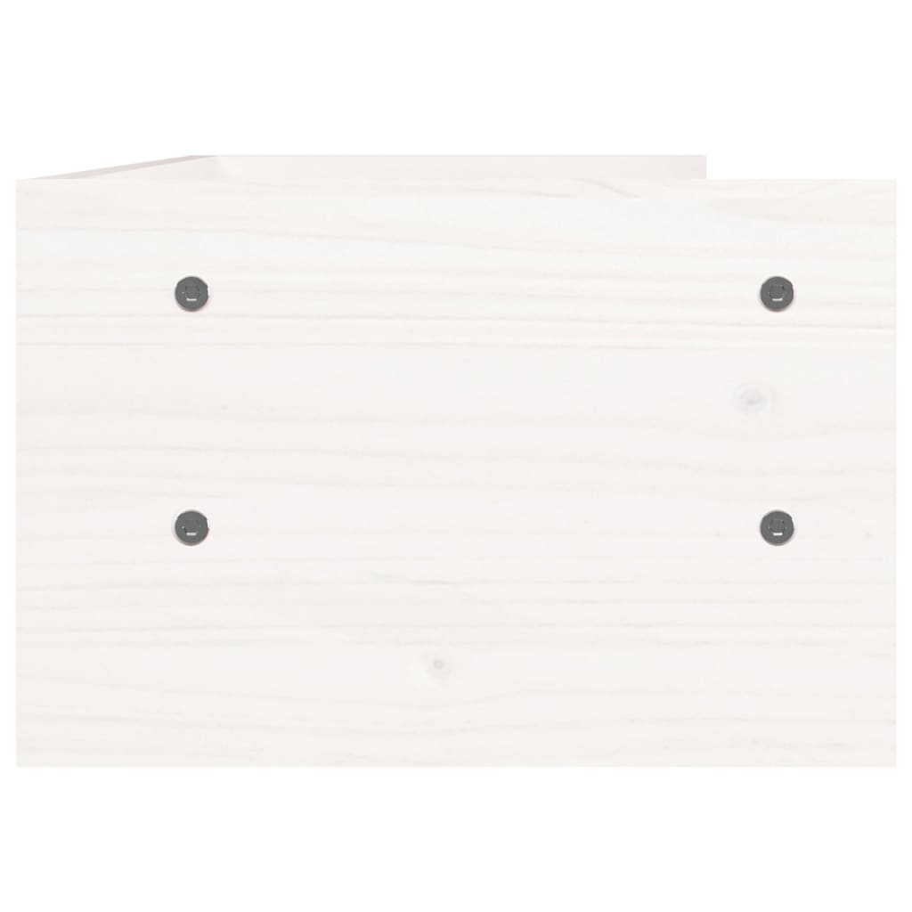 vidaXL Support de moniteur Blanc 50x24x16 cm Bois de pin solide