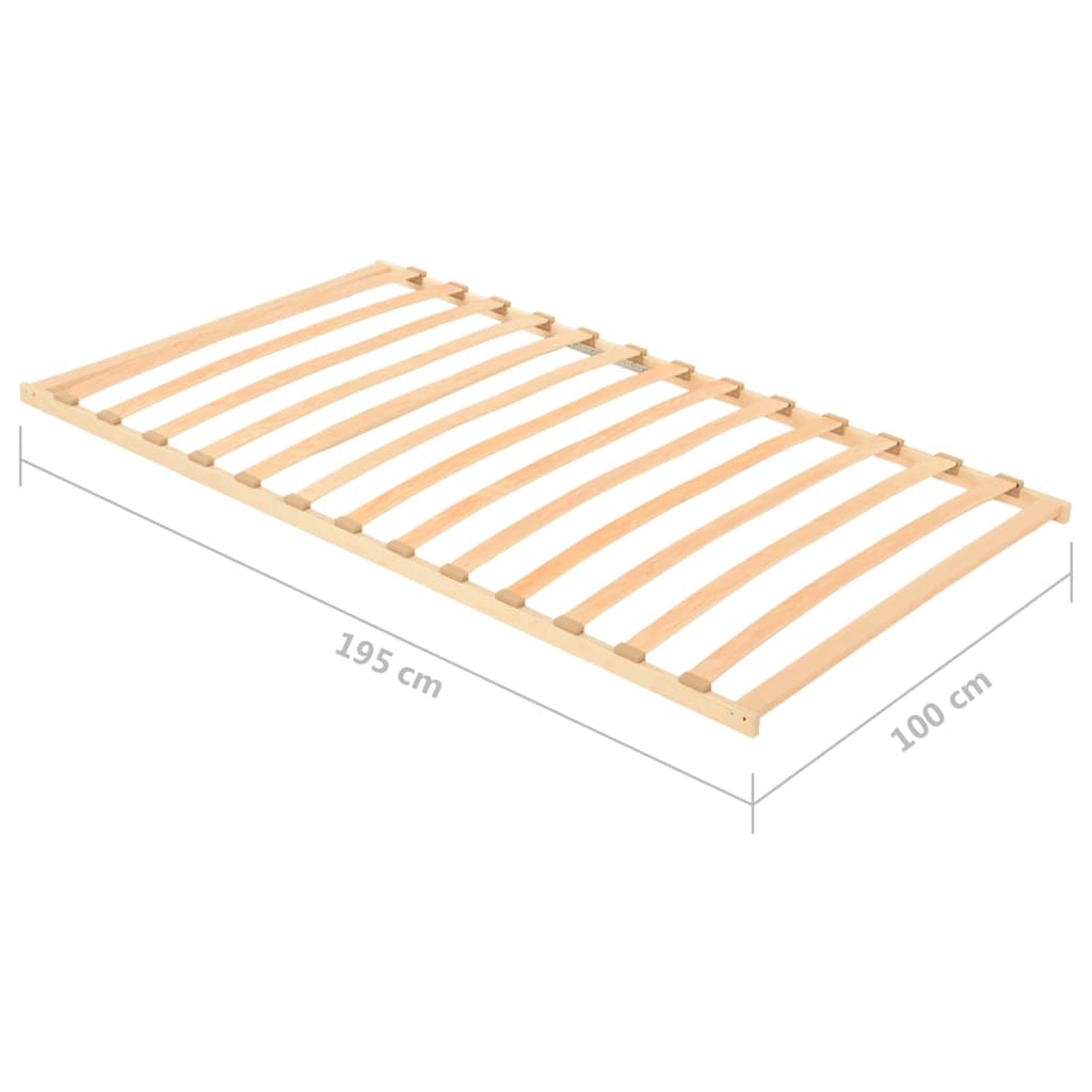 vidaXL Sommier à lattes sans matelas avec 13 lattes 100x200 cm