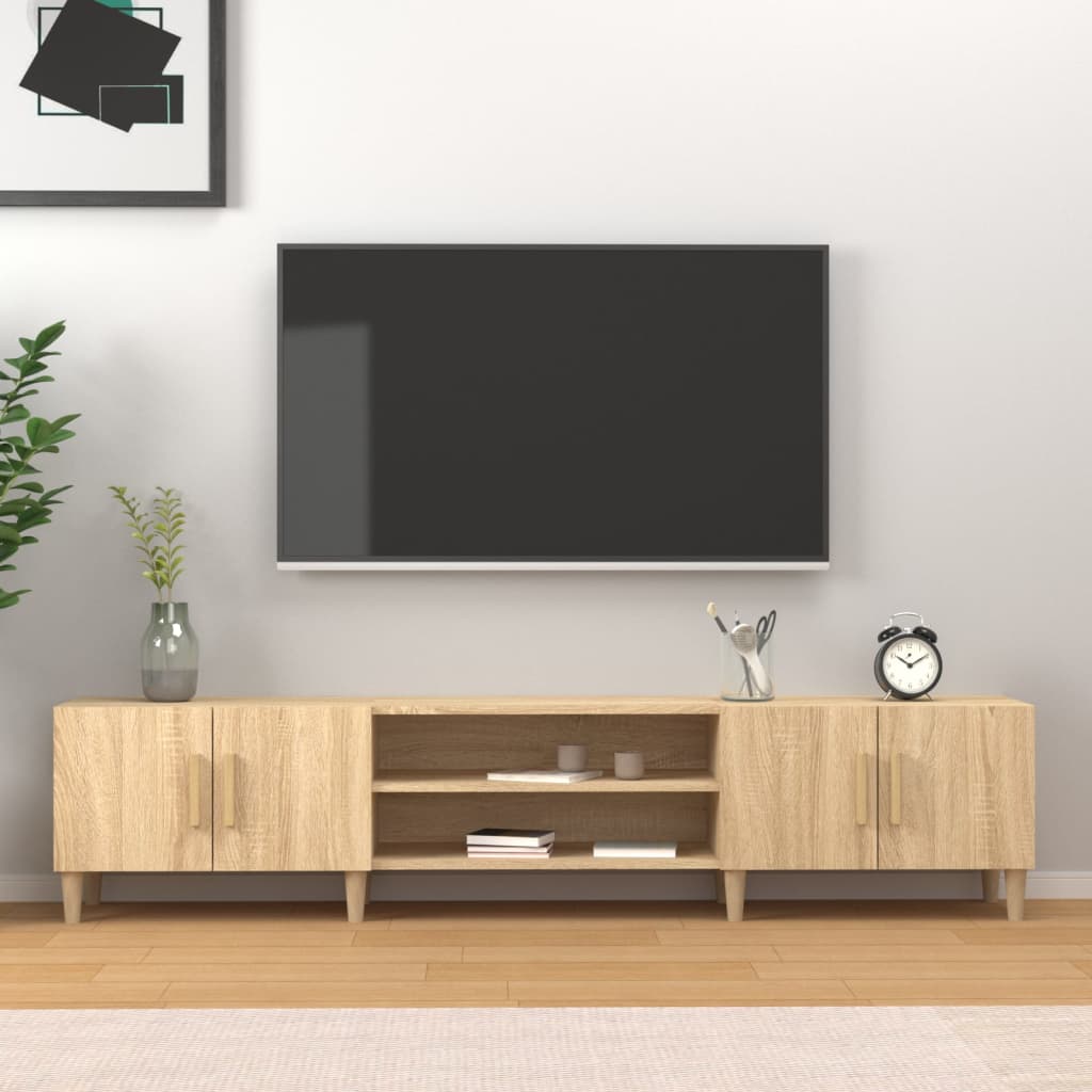 vidaXL Meubles TV chêne sonoma 180x31,5x40 cm bois d'ingénierie