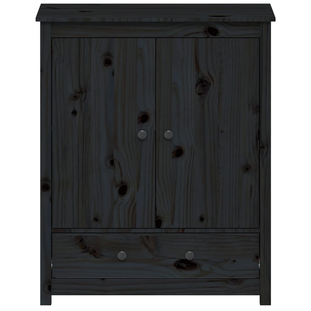 vidaXL Buffet Noir 83x41,5x100 cm Bois massif de pin