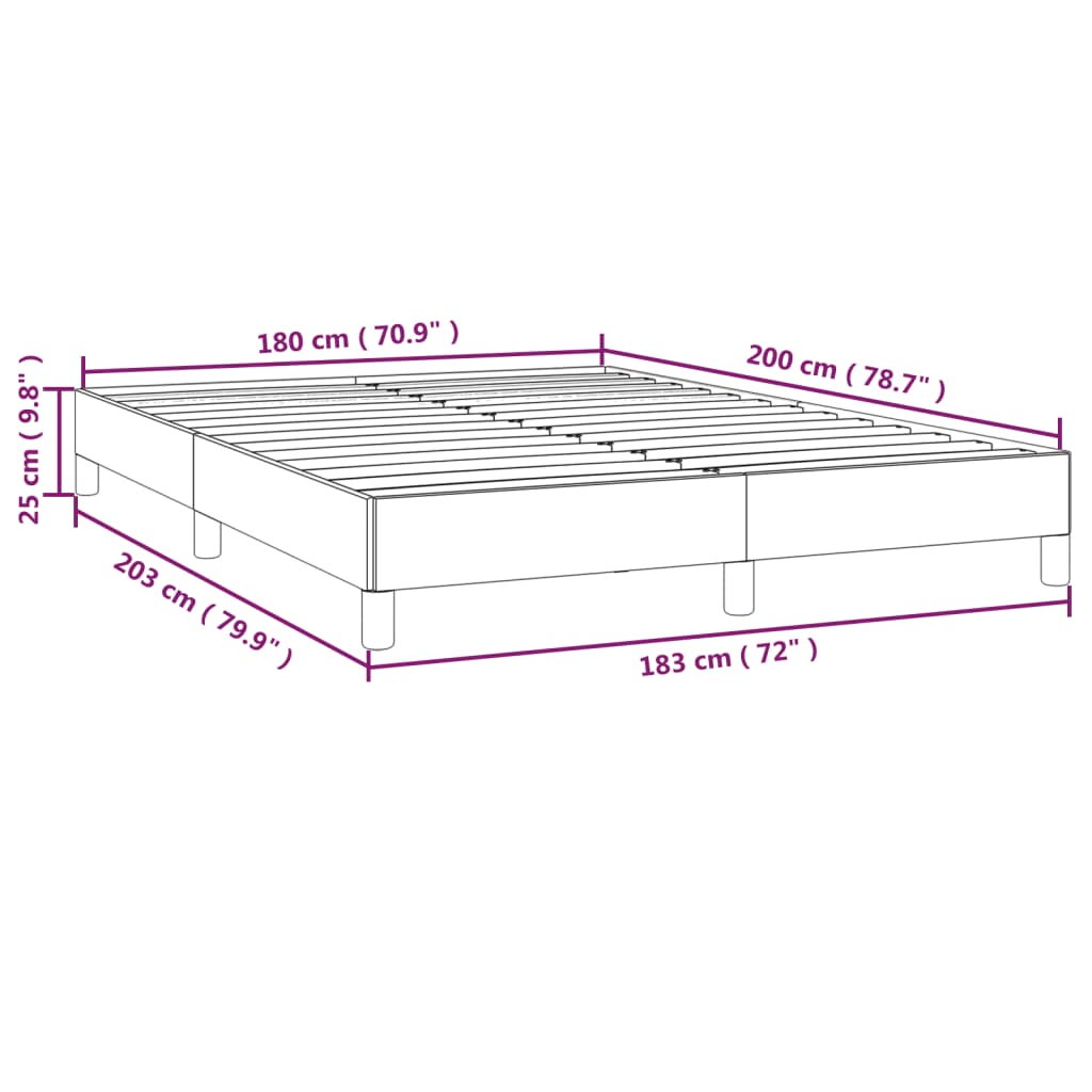 vidaXL Cadre de lit sans matelas blanc 180x200 cm similicuir