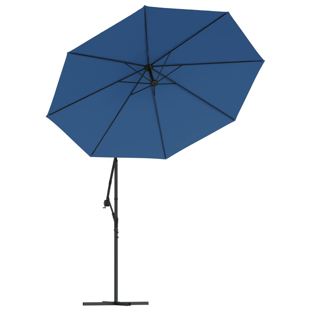 vidaXL Tissu de remplacement pour parasol déporté bleu azuré 300 cm