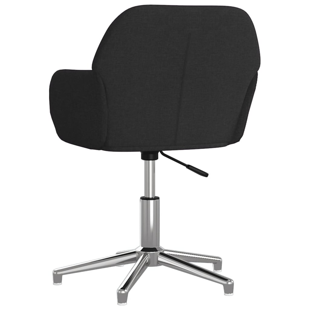 vidaXL Chaise pivotante de bureau Noir Tissu