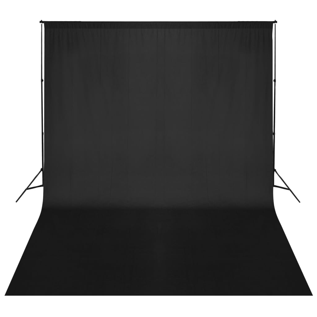 vidaXL Système de support de toile de fond 500 x 300 cm Noir