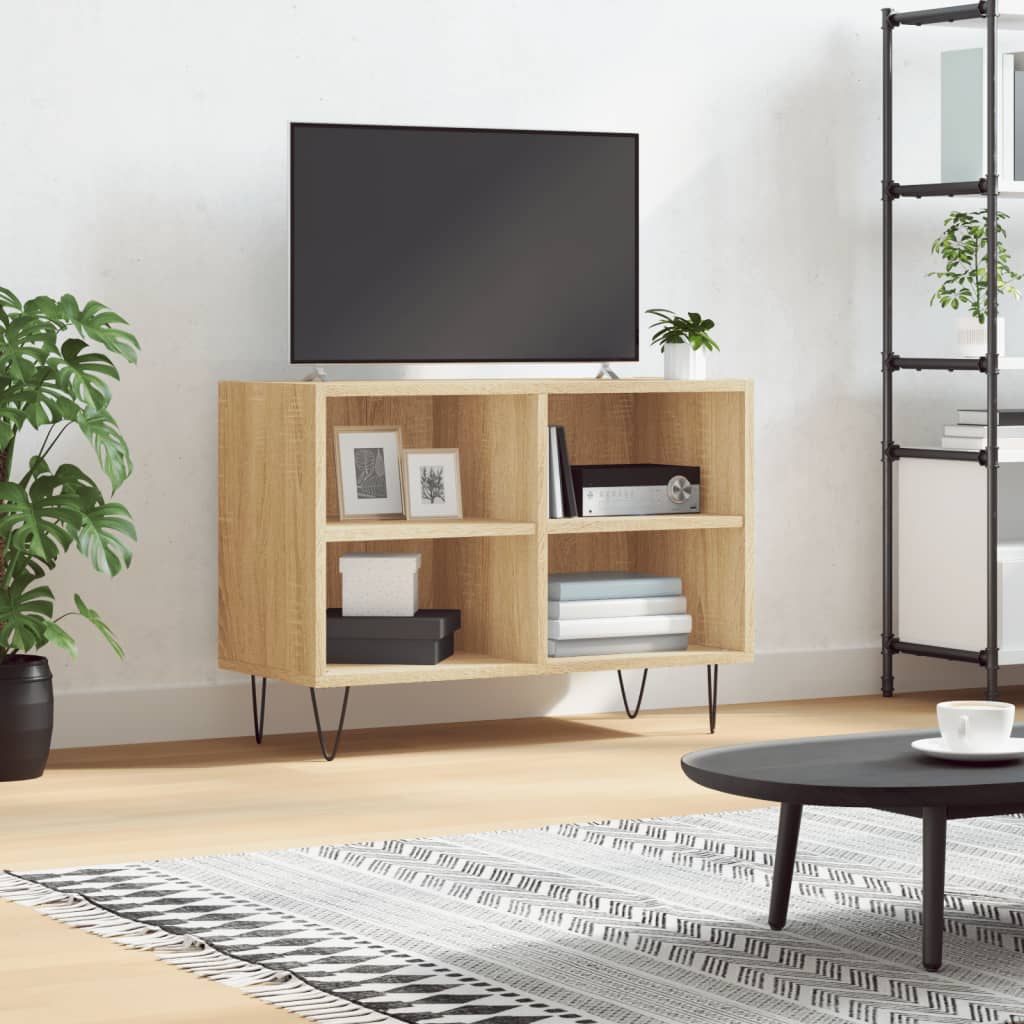 vidaXL Meuble TV chêne sonoma 69,5 x 30 x 50 cm bois d'ingénierie