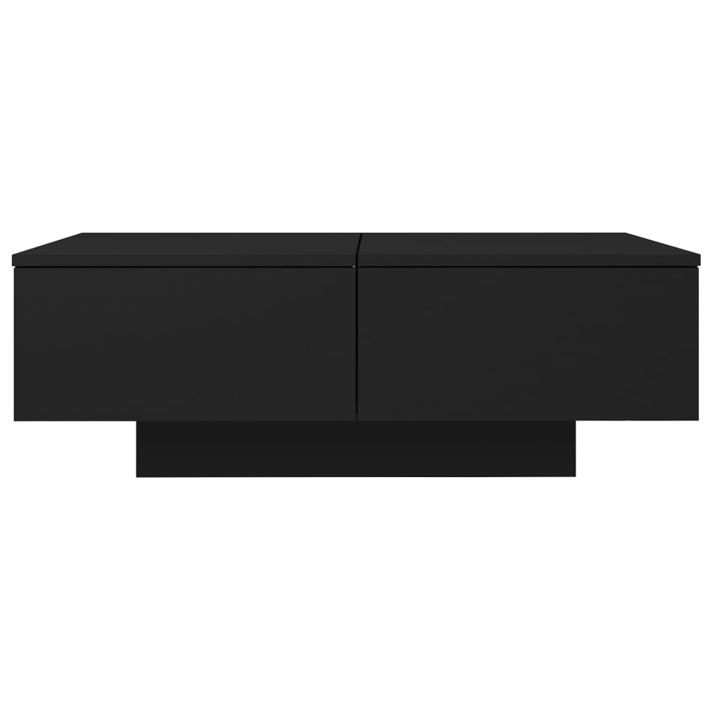 vidaXL Table basse Noir 90x60x31 cm Aggloméré
