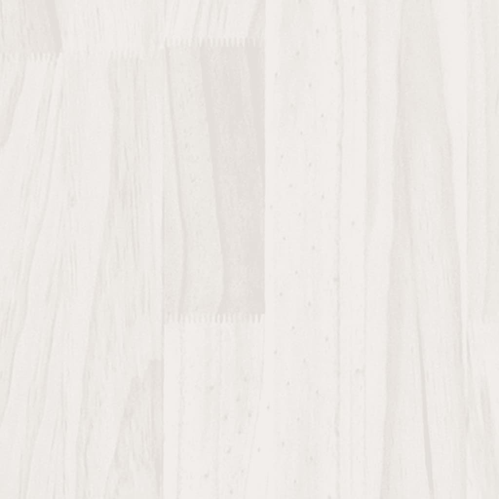vidaXL Cadre de lit Blanc Bois de pin massif 140x190 cm