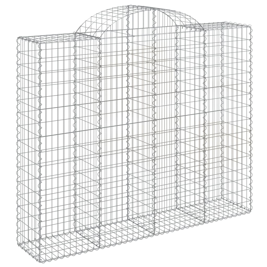 vidaXL Paniers à gabions arqués 30 pcs 200x50x160/180 cm Fer galvanisé