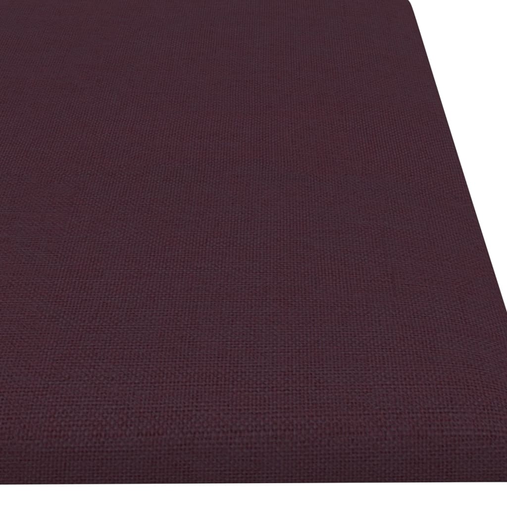 vidaXL Panneaux muraux 12 pcs Violet 60x15 cm Tissu 1,08 m²