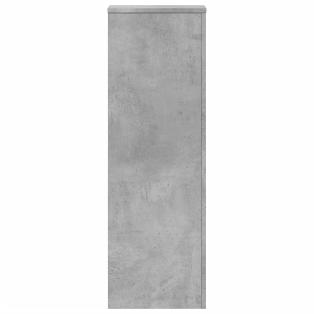 vidaXL Support pour plantes gris béton 33x33x100 cm bois d'ingénierie