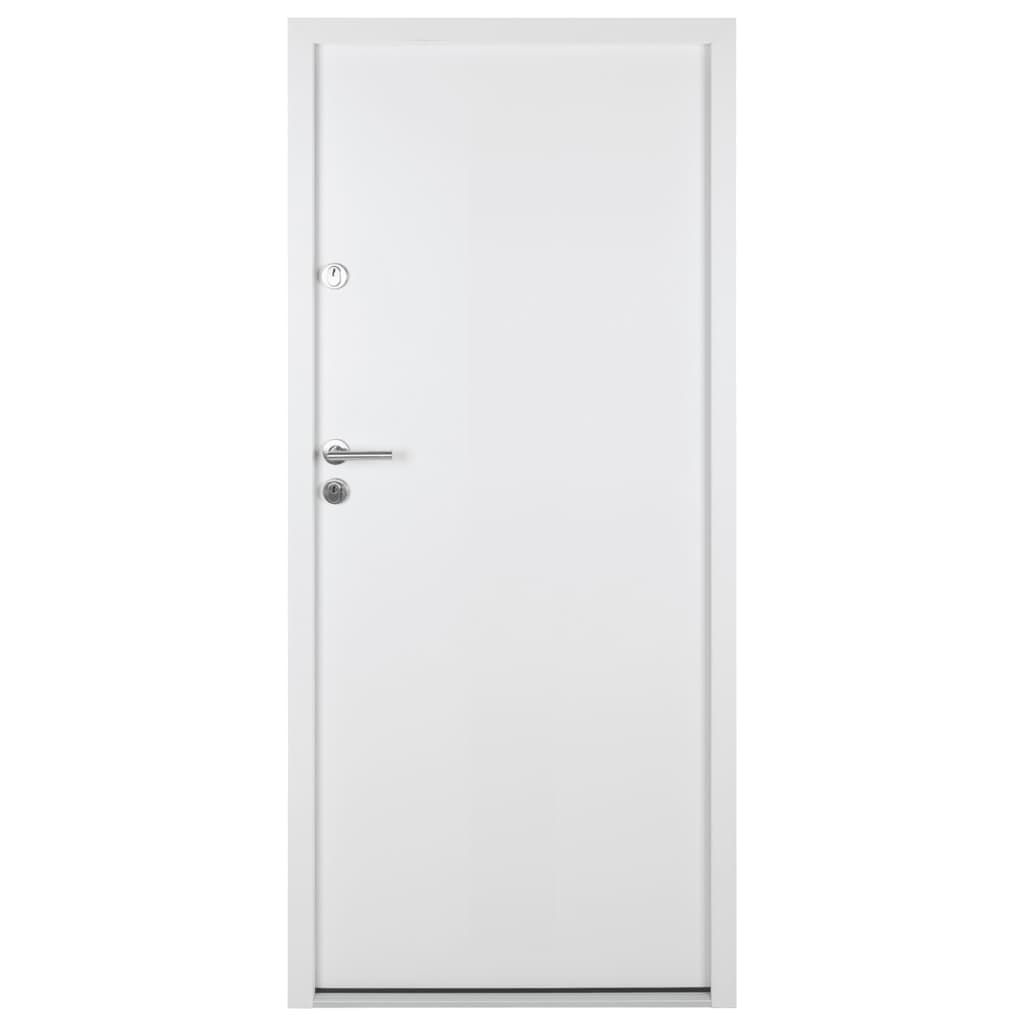 vidaXL Porte d'entrée blanc 90x200 cm aluminium